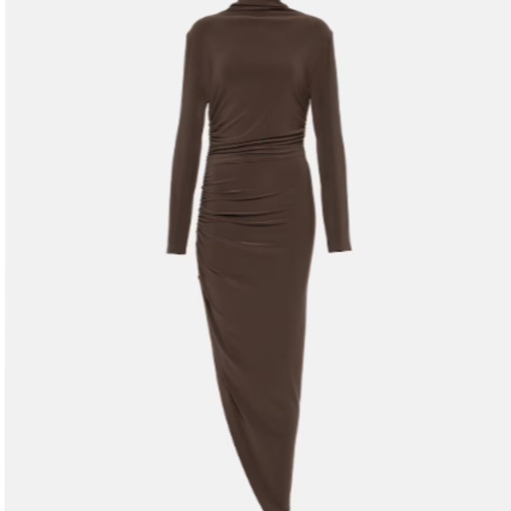 Norma Kamali Asymmetric turtleneck midi dress - Picture 4 of 4